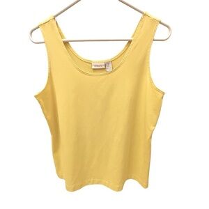 Chico’s Tank Top Yellow Women’s Size 2 (L 12-14)